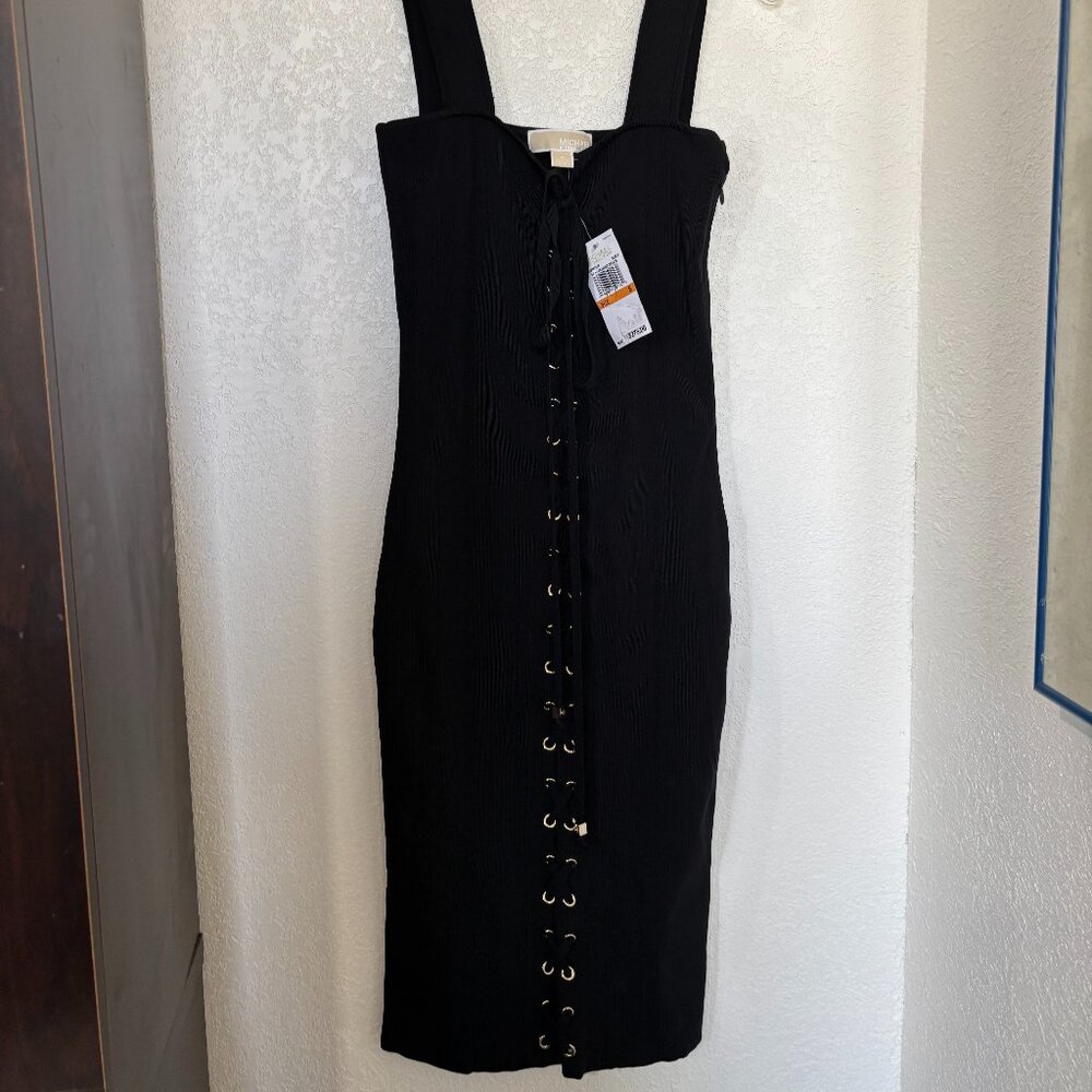 Michael Kors Black Lace Front Dress Sz S